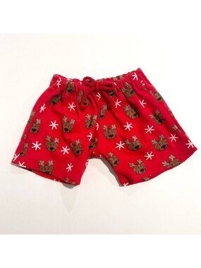 Build-A-Bear Workshop Build a Bear Red Reindeer Christmas Shorts